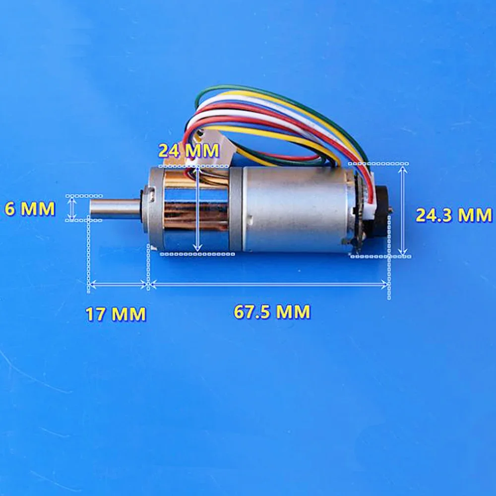 DC 6V-12V Micro 370 Geared Motor All-metal Planetary Deceleration  Gearbox  High Torque Mute 36-72RPM Slow Speed with Feedback