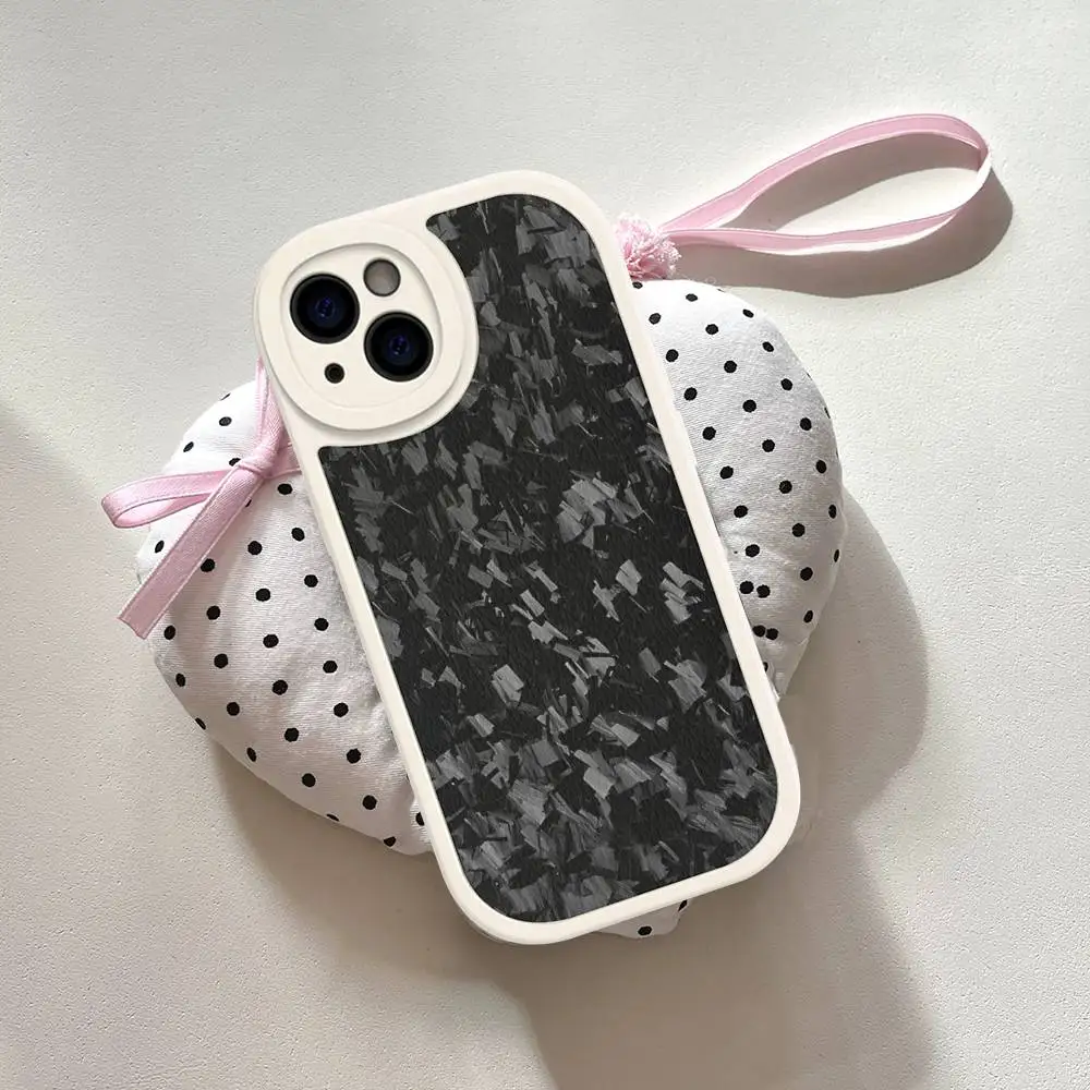 مزورة ألياف الكربون نمط بو الجلود حالة الهاتف آيفون 16 15 14 13 12 11 برو ماكس زائد عودة Fundas