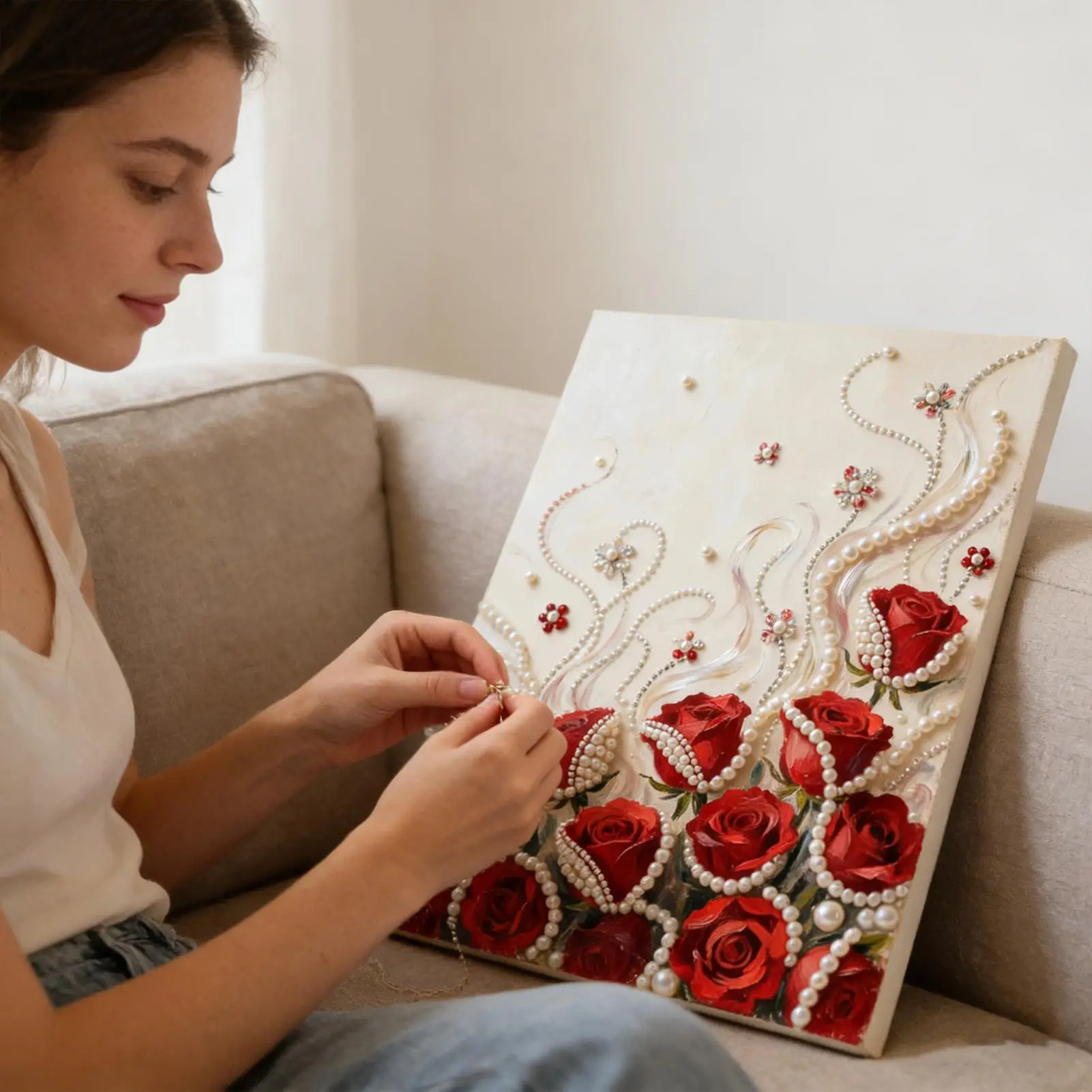 

Bead Art 11.8x15.7 Inch Aesthetic Home Decor DIY Painting Kits For Adults For Students Teen Women Men Girls Boys Beginner