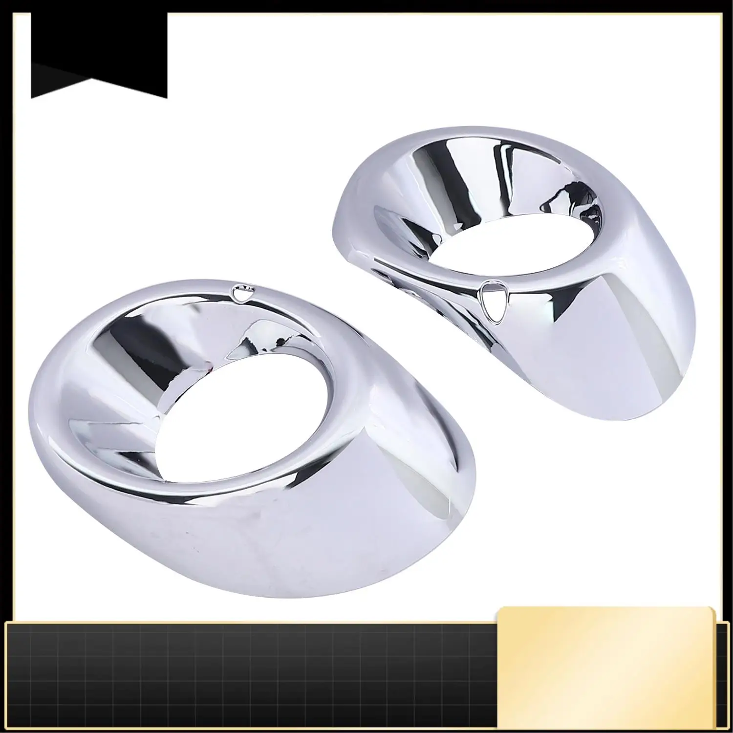 

2Pcs For Mitsubishi Outlander 2013 2014 Chrome Front Fog Light Foglight Lamp Cover Trim