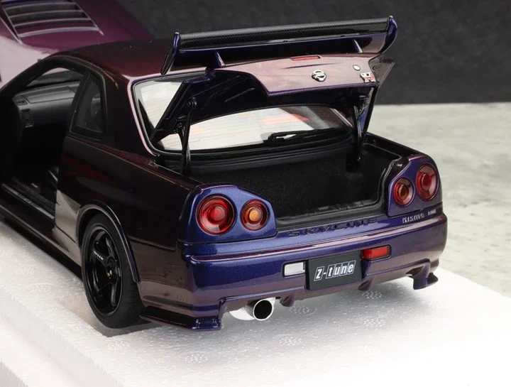 Autoart 1:18 R34 Z-tune JDM Simulation Limited Edition All Open Alloy Metal Static Car Model Toy Gift