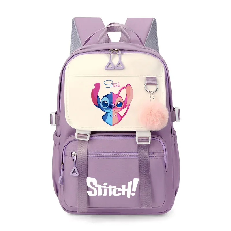 Bolsa escola ponto estrela disney para bebê, mochila de estudante, anti-salpicos, grande capacidade, leve, anime, computador