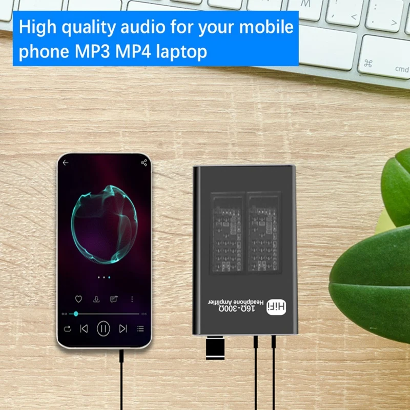 Class-A 16-300 Ohm Hifi Headphone Earphone Amplifier 3.5Mm Jack Aux Portable Amplifier For Phone Music Player