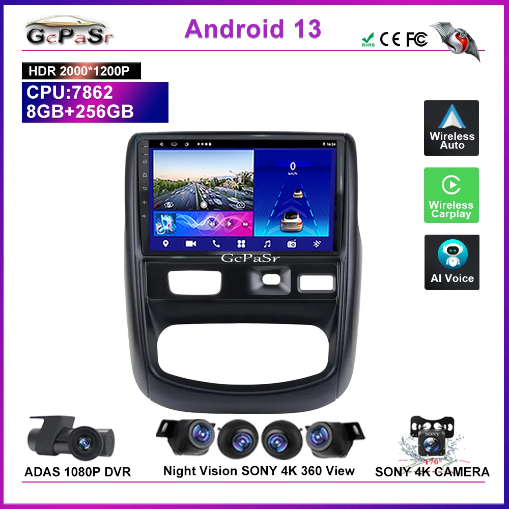 

Android 13 Car Radio Player GPS For Renault Duster 2010 - 2015 Multimedia Video Stereo Head Unit No 2Din DVD 5G Wifi BT 7862