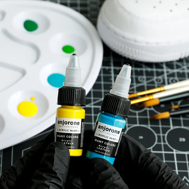 10ML Angelus Acrylic Leather Paint Pigment Sneaker Color Change Dye for Shoes Bag DIY Hand Painting Graffiti Airbrush