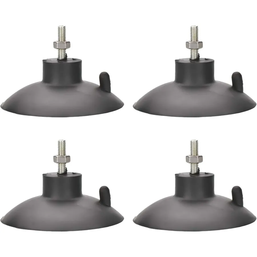 

4 PCs Freh Fry Suction Cup Feet Commercial Suction Cup Feet with Screws for Industrial Commercial Freh Fry Cutter Black