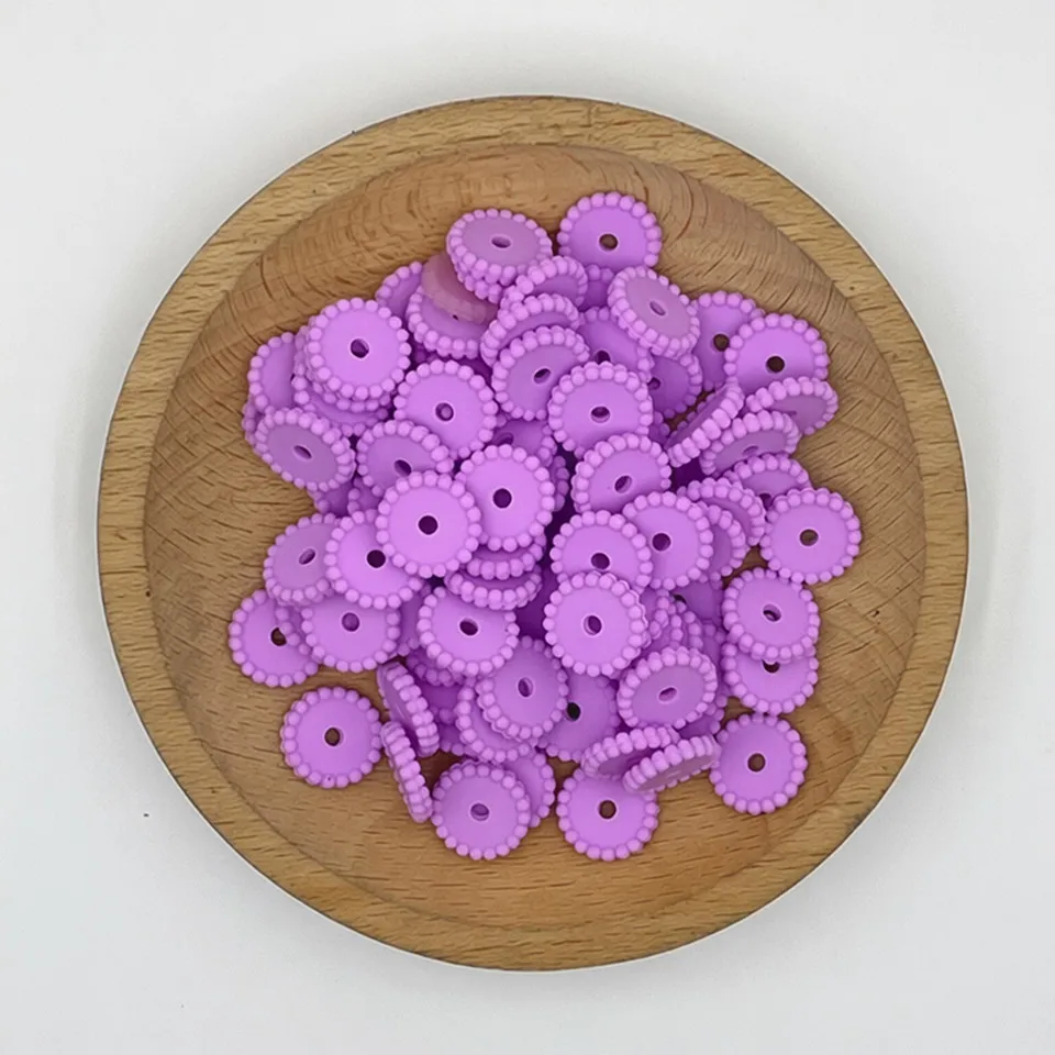 100pcs Gasket Silicone Beads 12mm Round Silicone Bead for Jewelry Necklace Making DIY Pacifier Chain Clips Baby Toys Accessorie