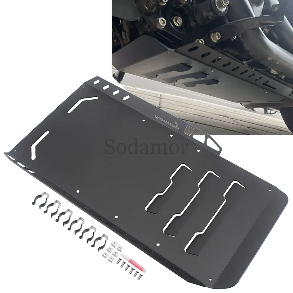 Motorcycle Lower Engine Chassis Bottom Aluminium Alloy Black Fit For Harley Road Glide CVO/SE FLTRXSE 2023 - 2025 Accessories