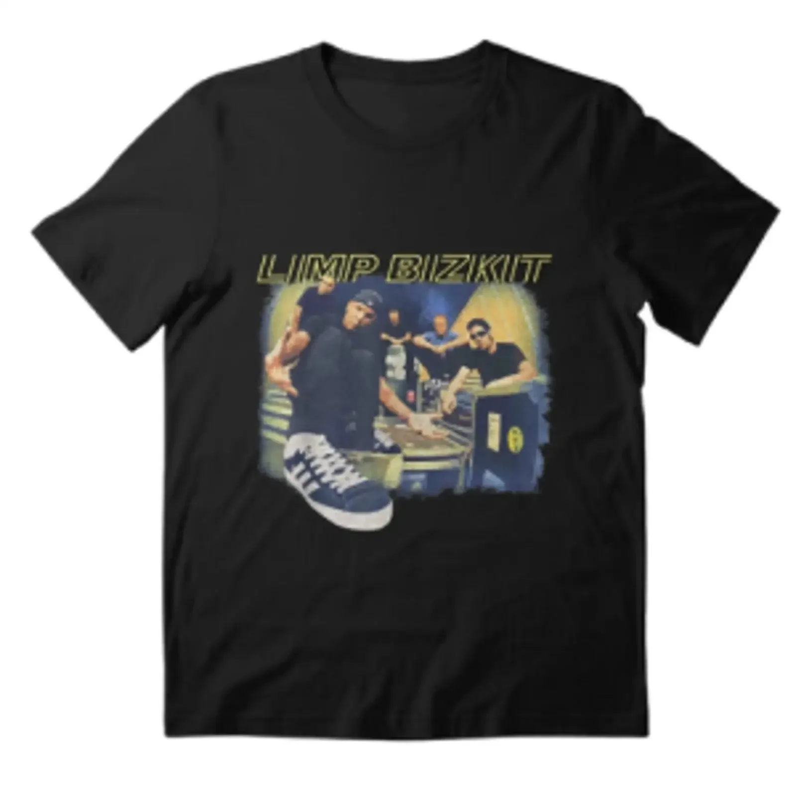 Limp Bizkit Essential Music Band T-Shirt im Vintage-Stil, gewaschen, lässig, Unisex, Streetwear, dehnbar, weich, leicht grafisch