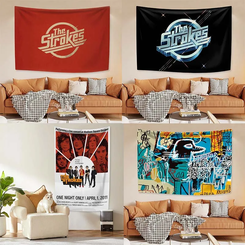 Home Wall Decoration Tapestry Rock Band Background Office Living Room Tapestry