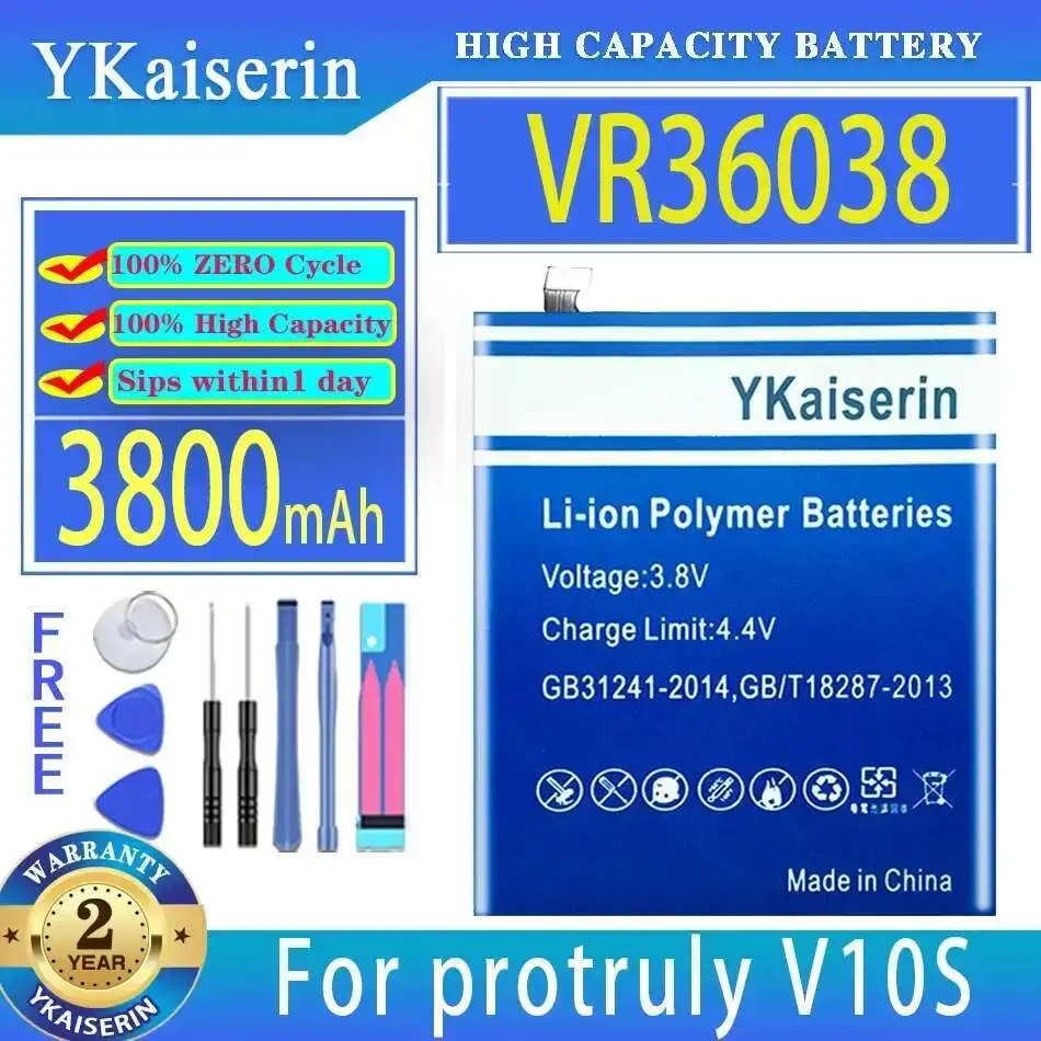 

Reliable Power Supply 3800Mah Mobile Phone Battery VR36038 For Protruly V10S