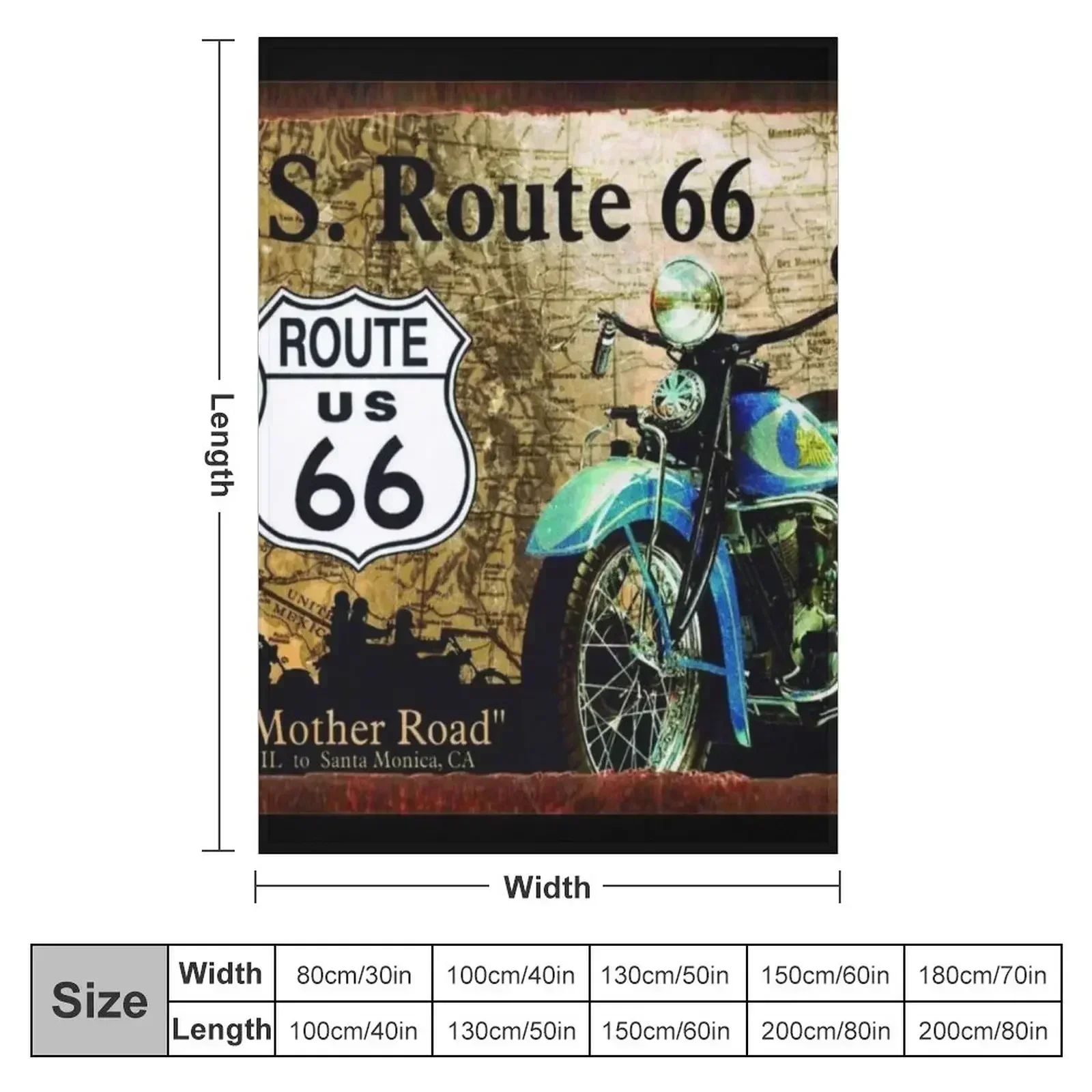 U.S ROUTE 66 Throw Blanket Sofas Heavy Soft Beds Soft Plaid decorative bed plaid Blankets