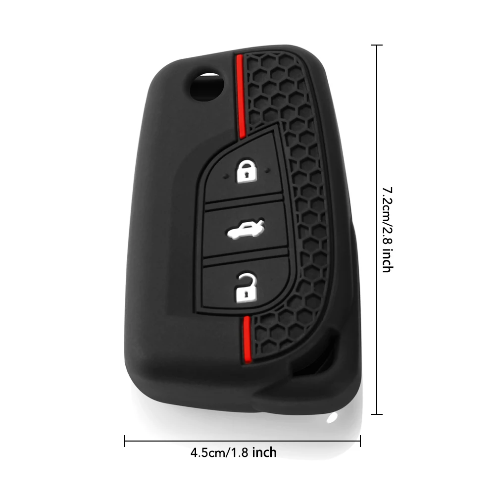 Silicone Car Key Case Set for Toyota Corolla Auris Reiz Avensis Verso Yaris Aygo Rav4 Scion TC IM Rubber Remote Cover Protector