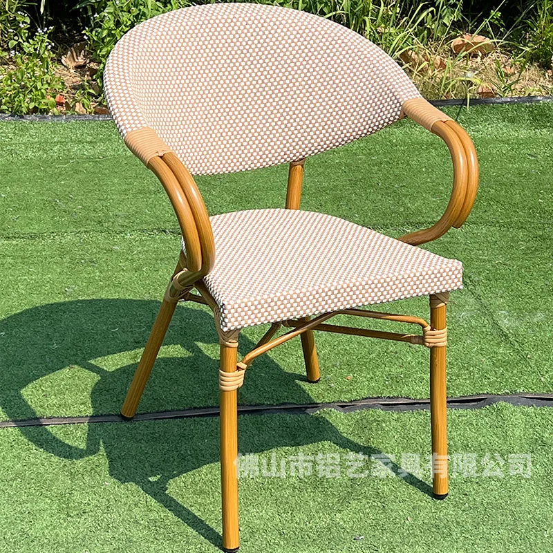 

Furniture for small-sized apartments restaurant French rattan chair cafe American leisure Internet celebrity backrest