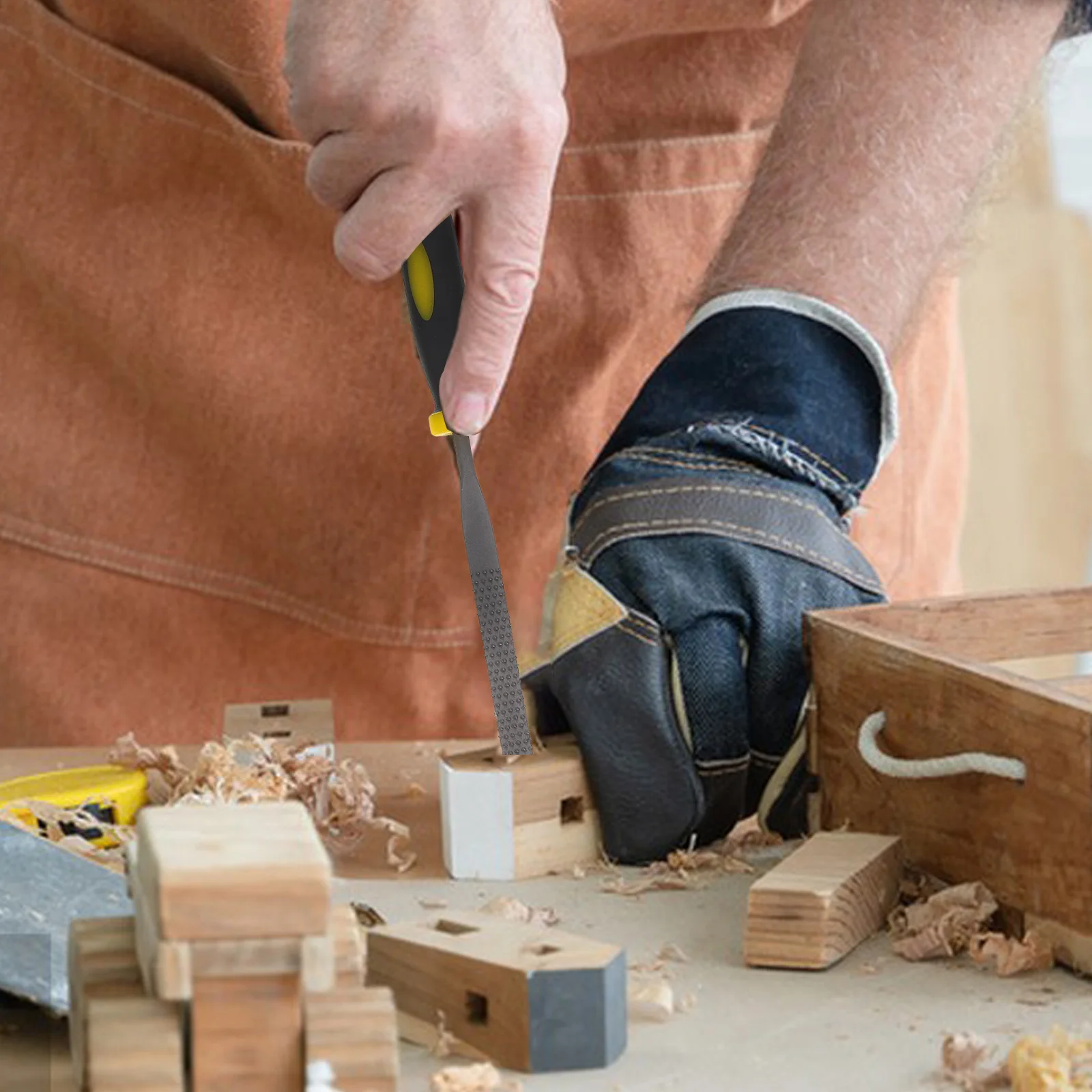 6pcs Mini File Kit Portable Rasp Hand Files for Woodworking Metal Tools Strong Durability Coarse Tooth Quick Material Removal