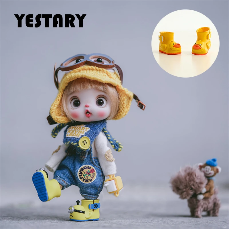 YESTARY 1/12 Bjd Doll Shoes For Obitsu 11 Dolls Accessories Shoes DIY Kawaii Duck Snowman Rain Boot For Ob11 Blythe Doll Wellies