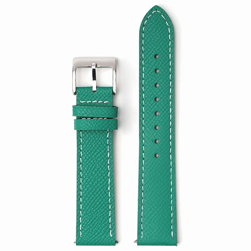 Epsom Uhrenarmband 18 mm 19 mm 20 mm 22 mm Kalbsleder-Uhrenarmband Schnellverschluss-Uhrenarmband Handgefertigter Armbandgürtel mit Palmenmuster – Detail 34