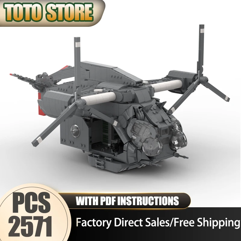 

Military Fighter Model Moc Building Blocks Modular 76 style Vertibird Model Technology Brick Assembly Construction Toy Gits
