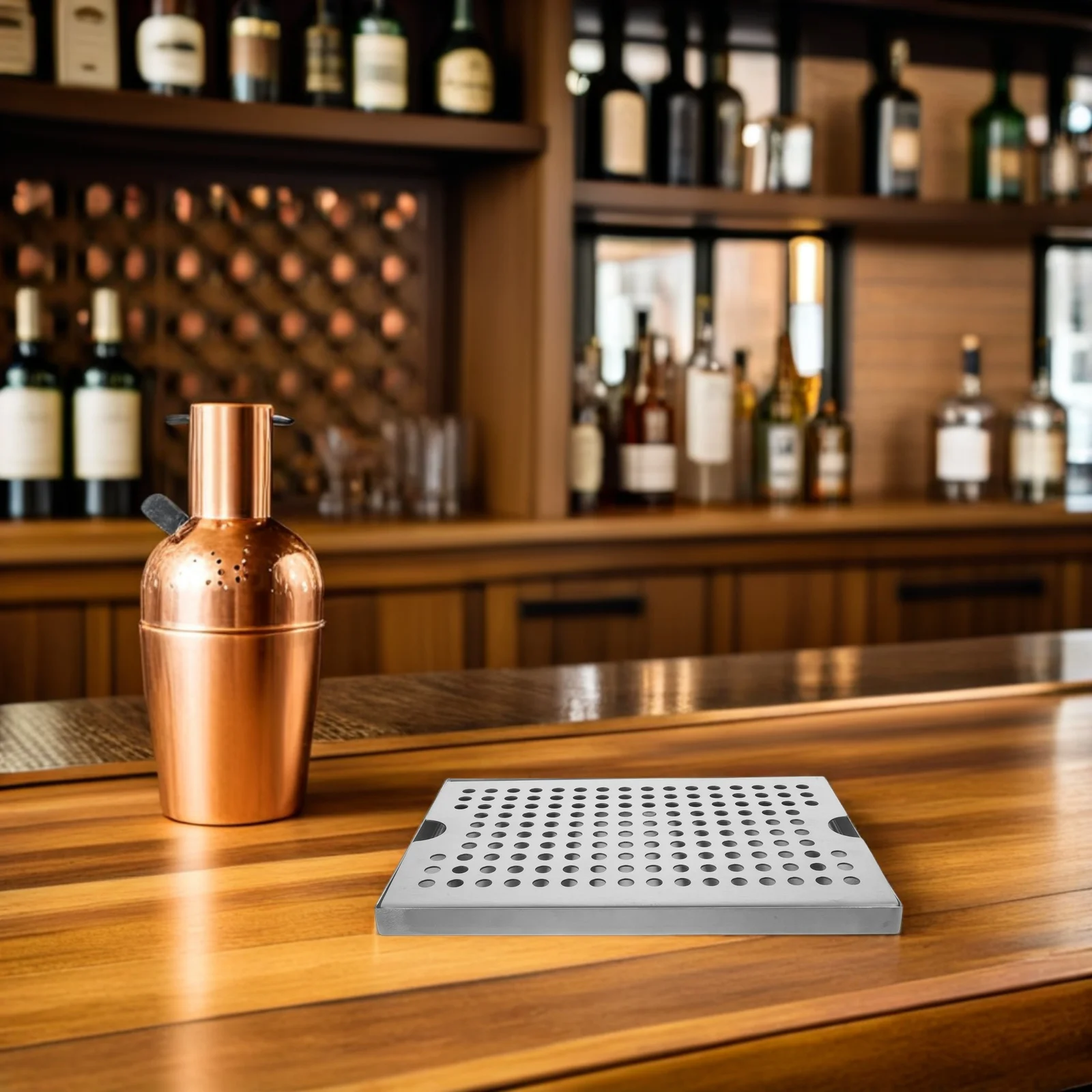 

Stainless Steel Drip Tray Removable Design Spill Catcher for Beverage Dispensers Beer Tap Bar Kegerator Countertop Clean