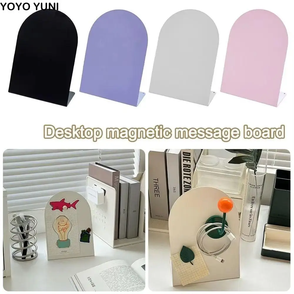 Tableau d'affichage de bureau en métal, panneau de rangement, ornement, panneau d'affichage de grande capacité, plaques sur pied manuscrites