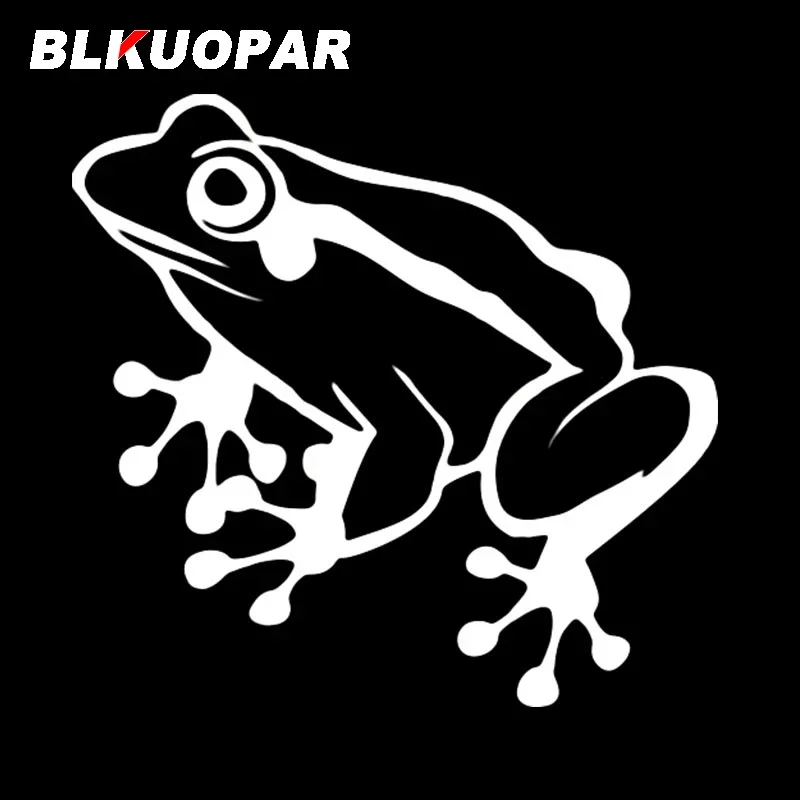 BLKUOPAR Frog Animal Silhouette Funny Car Stickers Vinyl Waterproof Die Cut Decal Personality Bumper Refrigerator Car Lable