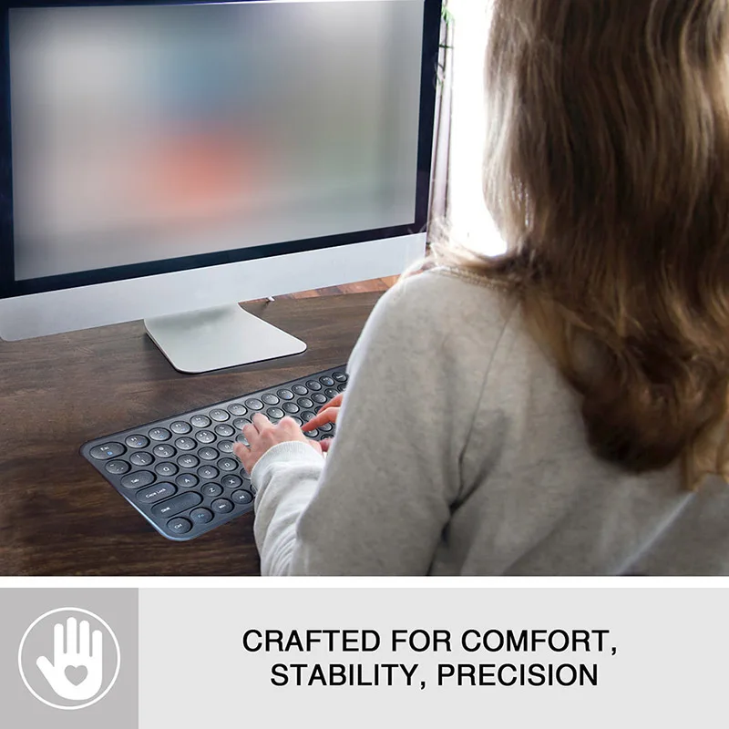 Teclado ergonómico con cable silencioso, dispositivo de escritura redondo Retro de 100 teclas, USB, Plug and Play, para ordenador portátil/escritorio, negro