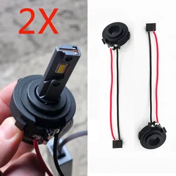 2X H7 LED Socket Adapters For Vw Golf 7 MK7 MK6 Tiguan Sharan Multivan Touran Scirocco Passat B7 Headlight Bases Retainers