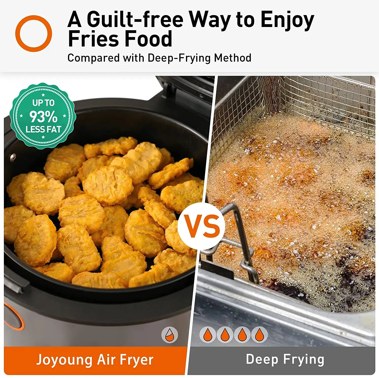 JOYOUNG Nồi Chiên Không Dầu Air Fryer 10 Trong 1 Kỹ Thuật Số Nồi Chiên Không Dầu Air Fryer Lò Nướng 5.8 QT Nồi Chiên Không Dầu Air Fryer Máy Nướng Bánh Không Bóng Dầu Điện 120 ° nhìn Thấy Cửa Sổ Miễn Phí Công Thức Nấu Ăn