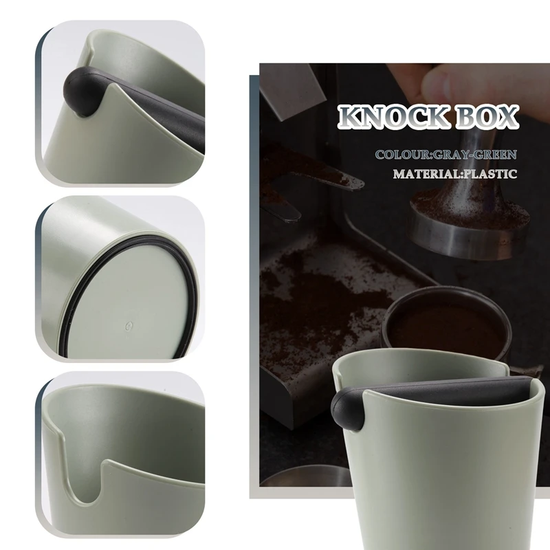 AGLH Coffee Knock Box Grounds Coffee Grind Dump Bin Anti Slip Coffee Powder Residue Box Coffee Tools Bucket Cafe Accessories