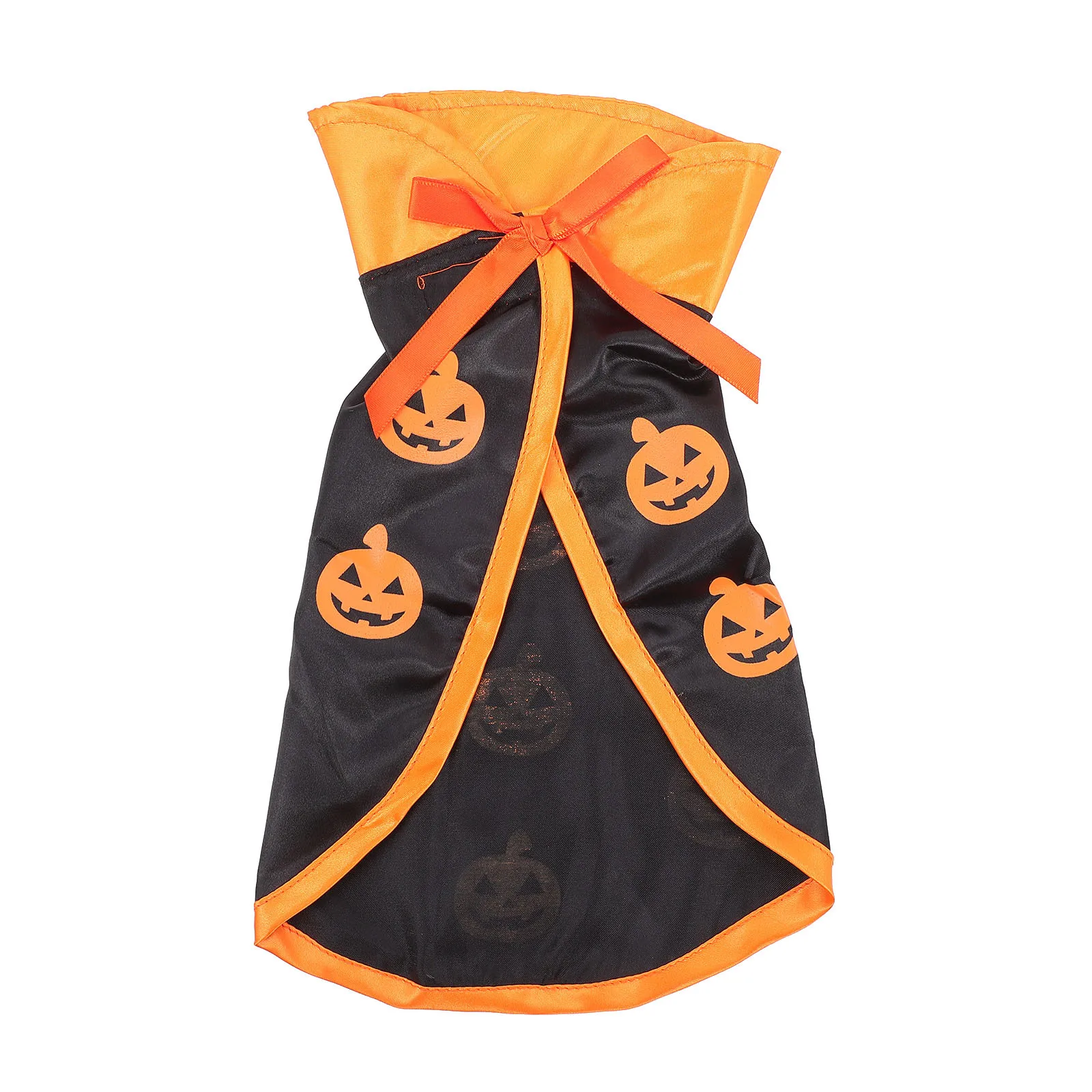 

1pc Pumpkin Cloak For Pet Halloween Costume Creative Dog Cat Cosplay Cape Party Decoration Adorable Pet Wearable Prop