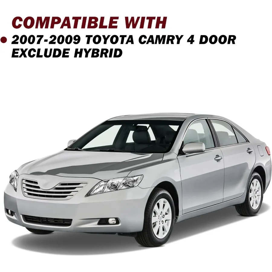مجموعة مصابيح أمامية لجهاز العرض متوافقة مع 20072009 كامري 4 أبواب استبعاد المصابيح الأمامية البديلة الهجينة للركاب والسائق Si