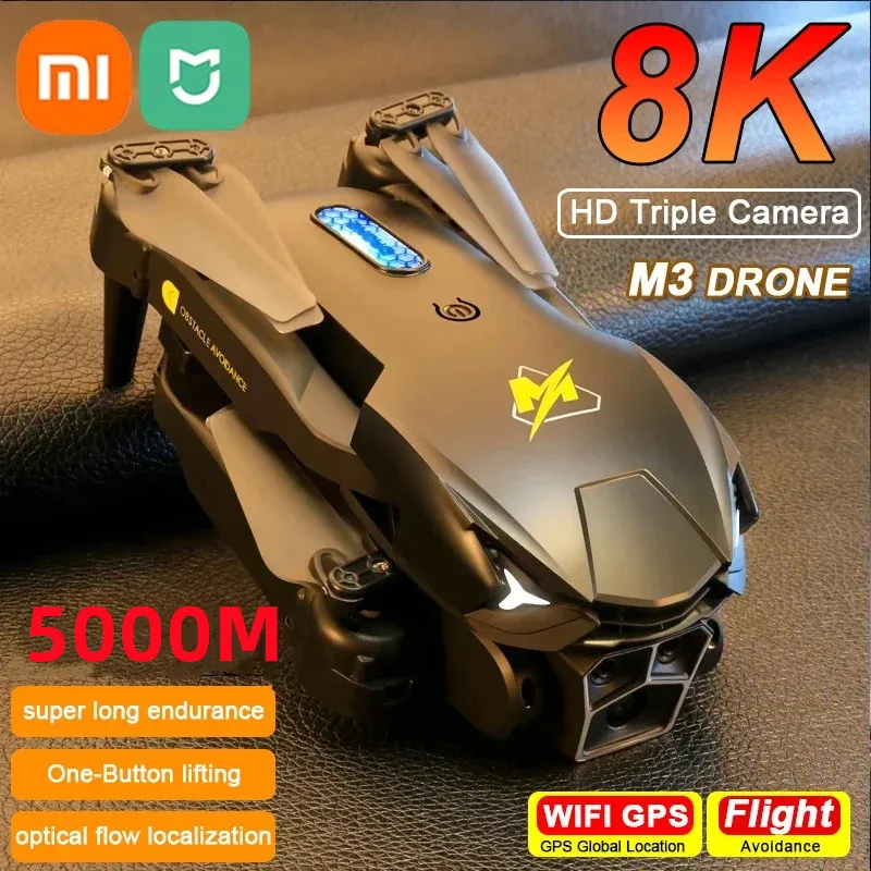 Xiaomi M3 8K RC Plane Photography Drone Optical Flow Positioning Aircraft Four-Way Obstacle Avoidance Drone for Children