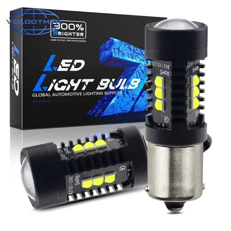 

Volodymyr 1PC Canbus Led Bulbs No Error 1156 BA15DS P21W 1157 BAY15D 21W 1156 3030 For Turn Signal Reverse Brake Light Red