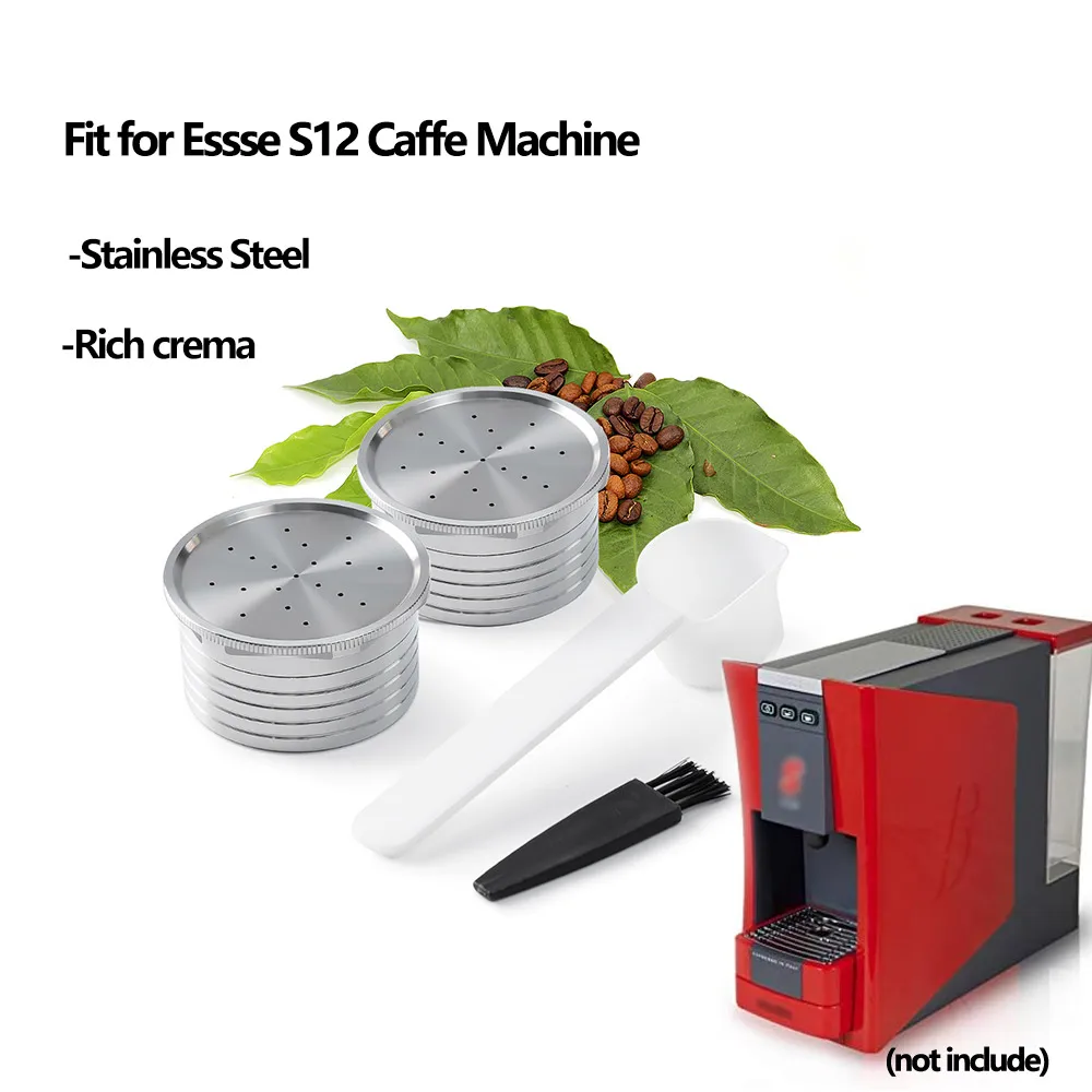 

Многоразовые кофейные капсулы для Essse Caffe S12 Macchina per caffè Espresso System, многоразовые фильтры для кофе, капсулы из нержавеющей стали