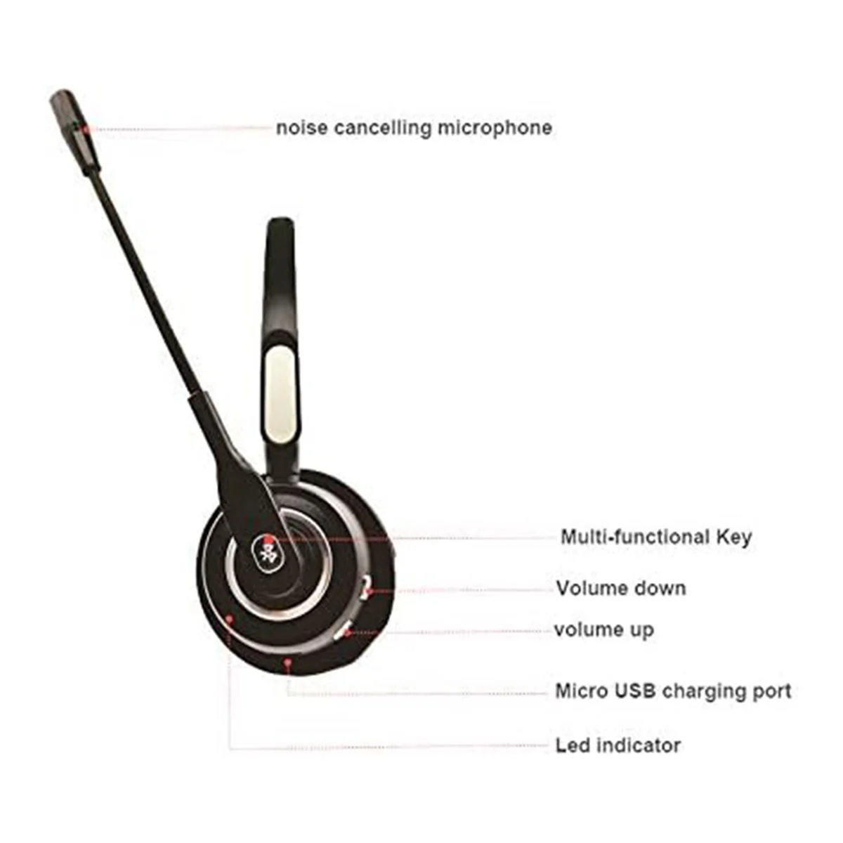 A57G-Беспроводная гарнитура с шумоподавлением, Bluetooth-наушники с микрофоном, игровая гарнитура, лучшая гарнитура для колл-центра с микрофоном