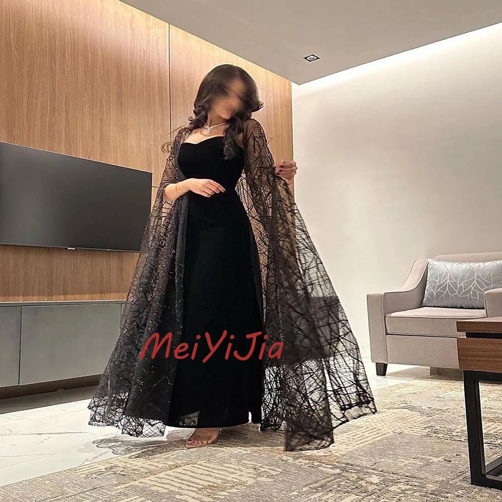 Meiyijia  Evening Dress Saudi  Sleeveless Elegant Satin Scoop Neckline  Arabia  Sexy Evening Birthday Club Outfits Summer 2024