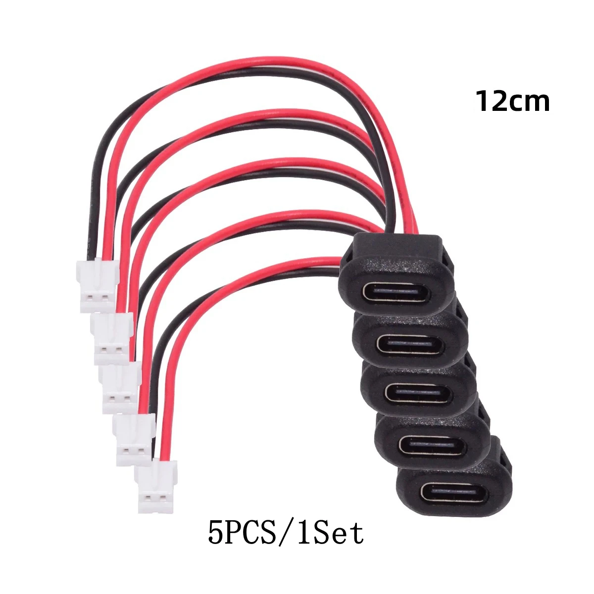 5pcs DIY OEM Type C Female Waterproof Socket to 2Pin 4pin 6Pin Header Cable Pitch=2.0mm Latch Mount Type DC 5V/20V PD Power