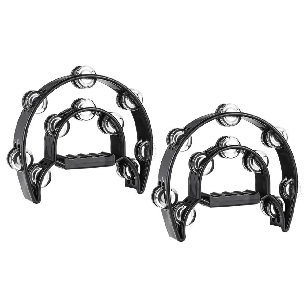

2Pcs Hand Bell Music Instruments Easy Hold Handheld Bells for Babies Party Shaking Tambourine Percussion Musical Instrument