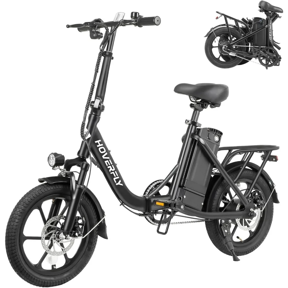 

H3 16" Electric Bike, Max 25Miles Range(Pedal-Assist) & Speed 15.5 Mph Power by 500W Peak Motor, Folding E-Bike