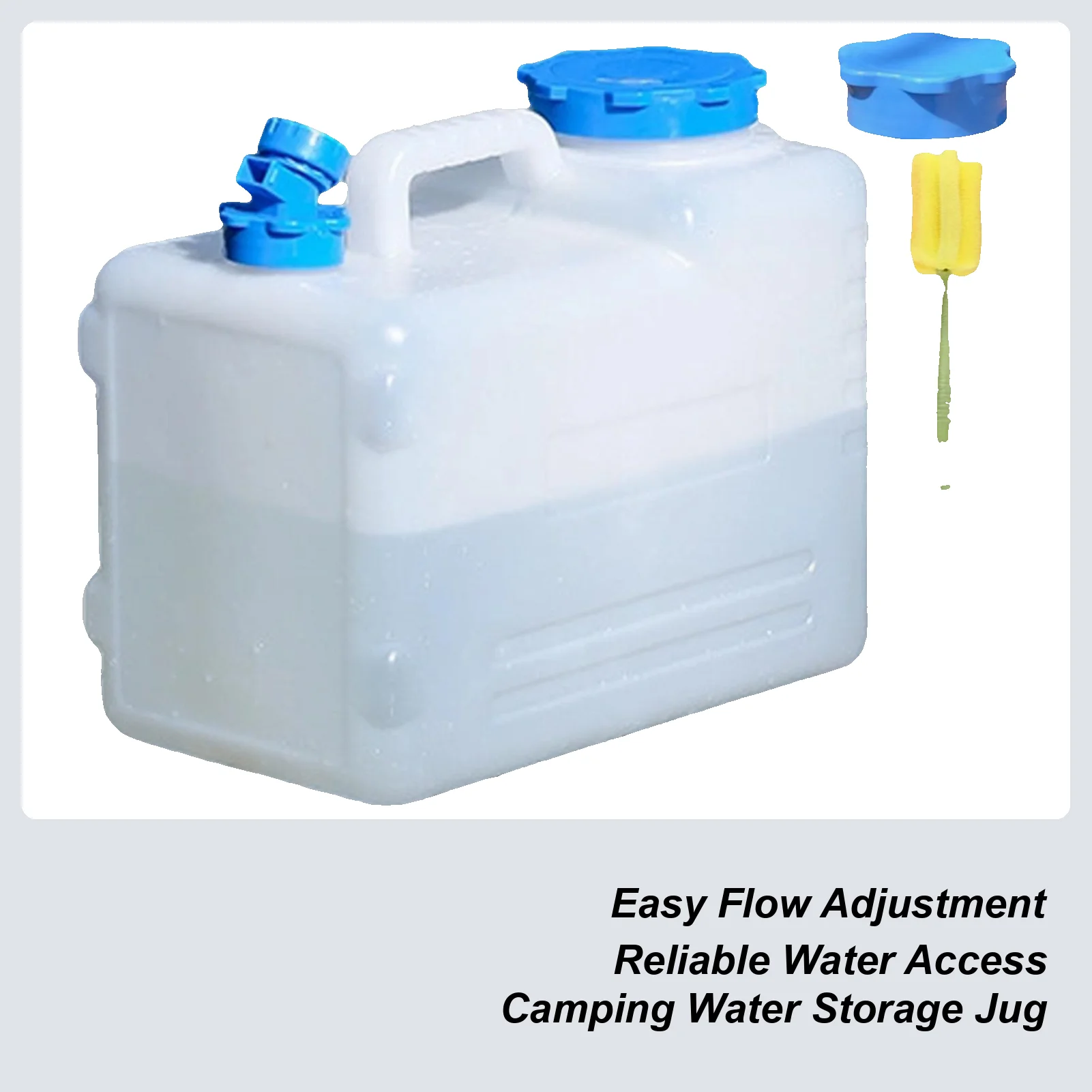 

Большой резервуар для воды 15 л, портативная банка с краном и ручкой, герметичный контейнер для кемпинга, пешего туризма, пикника, групповых занятий на открытом воздухе