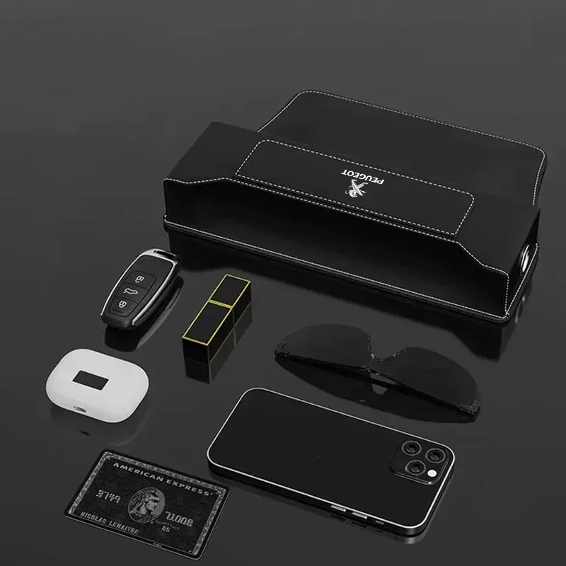

1pcs Car Seat Gap Storage Box Leather Crevice Side Pocket Wallet For PEUGEOT 106 206 306 406 107 207 307 407 301 308 2008 3008