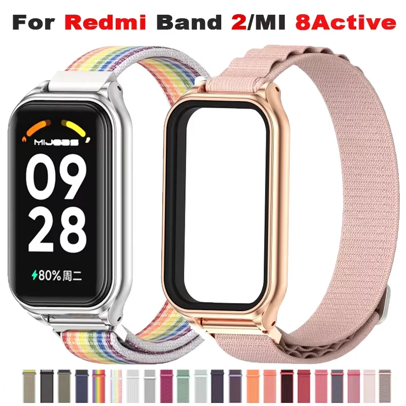 샤오미 레드미 스마트 밴드 2 스트랩 나일론 루프 팔찌, 스마트 워치 손목 벨트 액세서리