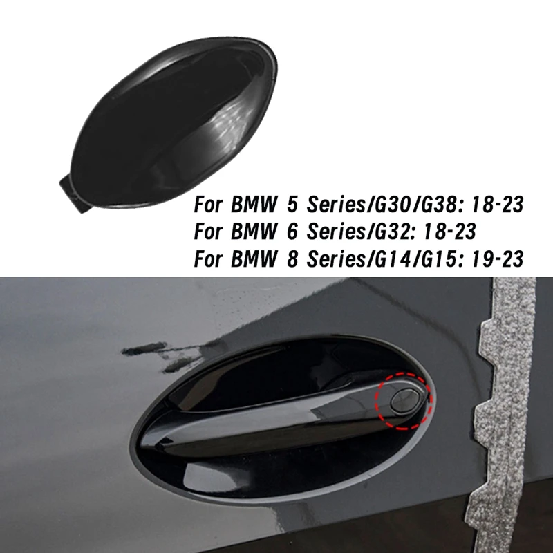 Car Exterior Door Handle Cover Car Door Keyhole Cover 51217489341 For BMW 5 6 8 Series G30 G32 G14 G15 Car Accessories