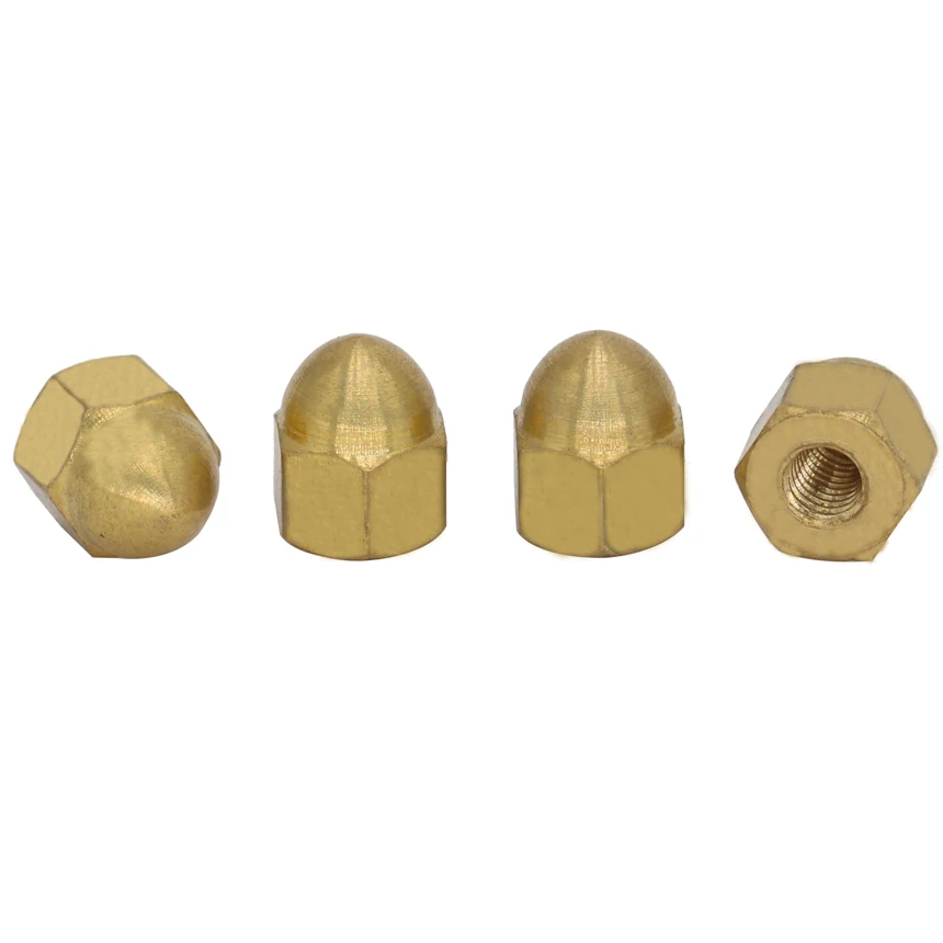 

M16 M18 M20 DIN1587 Bronze Brass Decorative Nuts Copper Hexagon Hex Protection Domed Cover Cap Nuts Acorn Nut