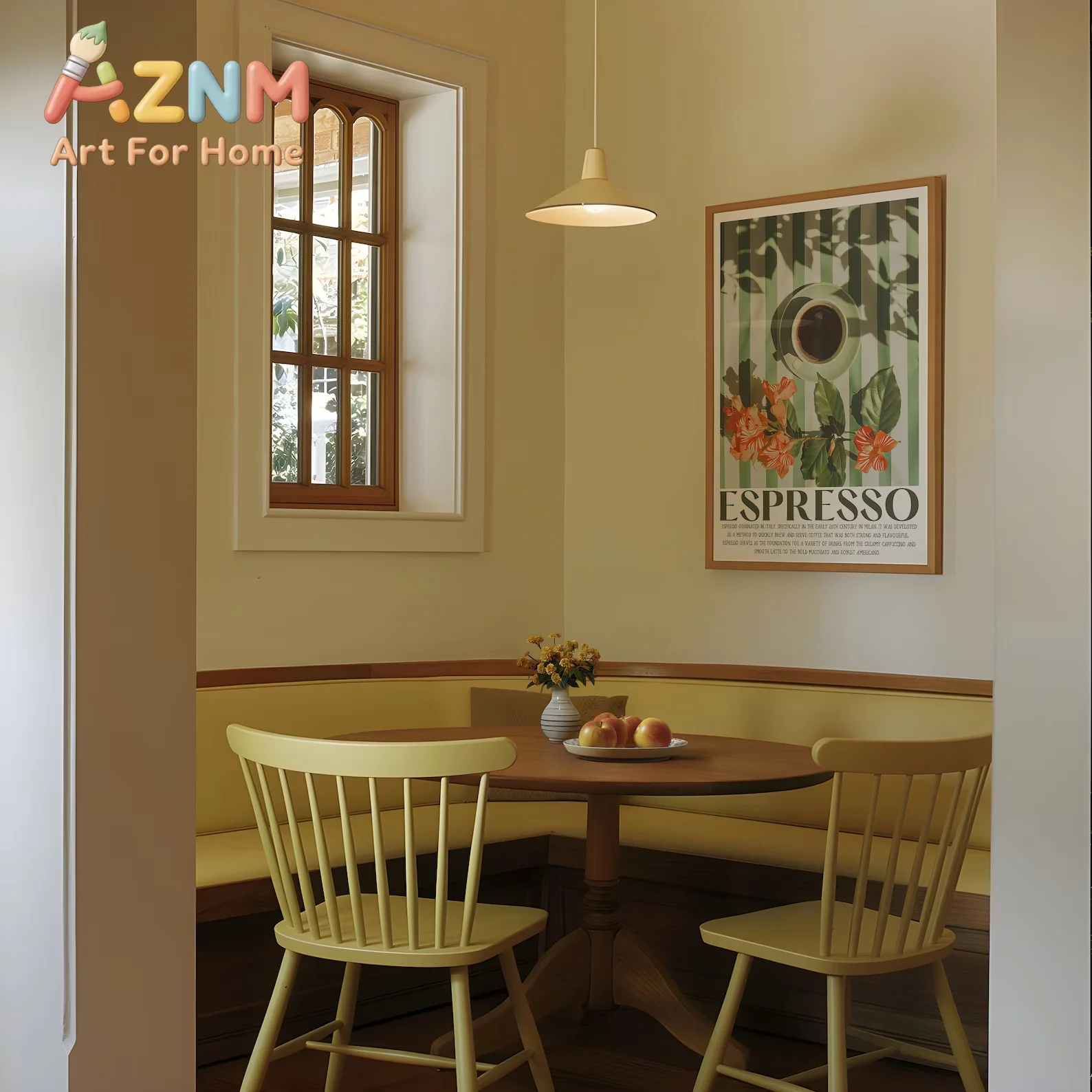 1pc frameless Retro Vintage Espresso Coffee Print Aesthetic Kitchen Poster Italian Coffee Art with Coffee Cup on Table for Cafe