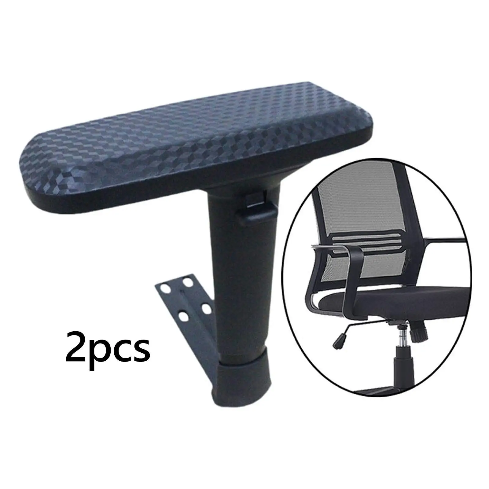 2Pcs Office Gaming Chair Replacement Arms Rests Easy to Install Universal Chair Arms with Pads Replace Parts Home Office Use