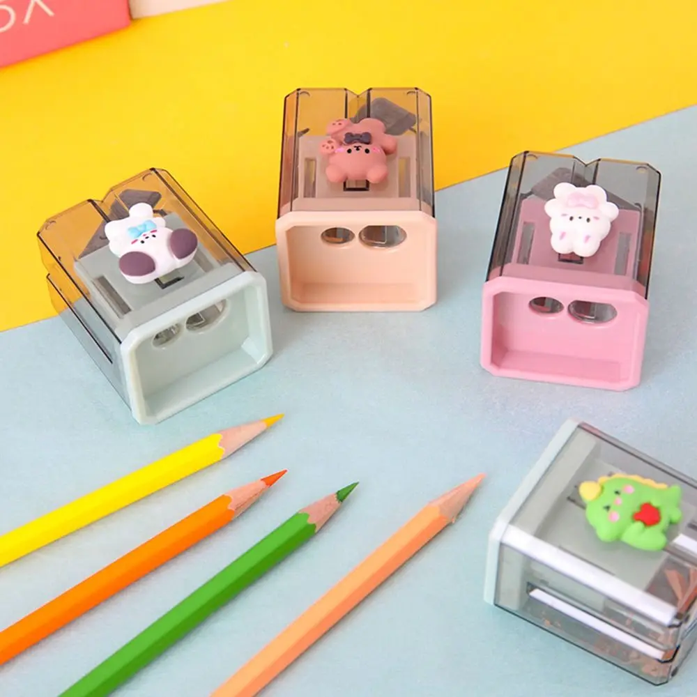 Drawing Sketching Children School Office Supplies 2 Holes Pencil Sharpener Student Stationery Pencil Cutting Tools Art Supplies