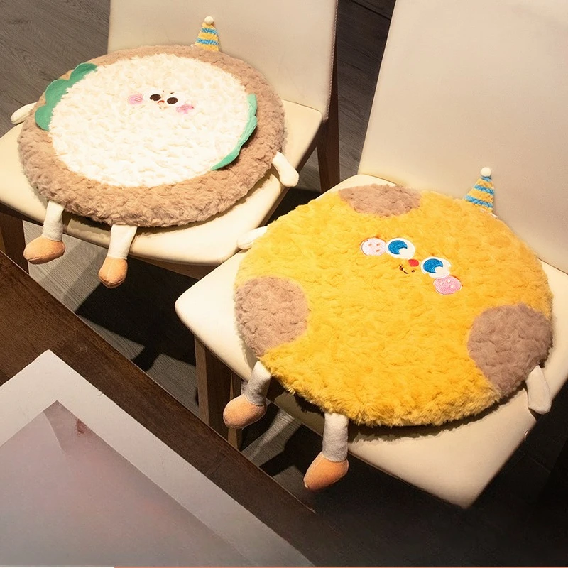 Toast Round Seat Cushion Office Sedentary Chair Cushion Plush Butt Cushion Pillows Decor Home Sillas De Playa Tumbona Plegable