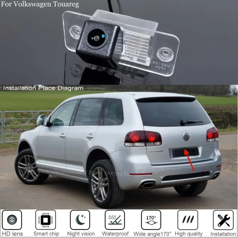 

Автомобильная камера заднего вида для VW Volkswagen Touareg 2002 2003 2004 2005 2006 2007 2008 2009 2010 для парковки HD с ночным видением