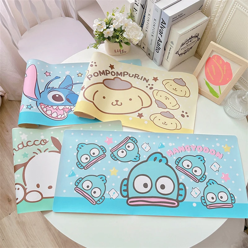 Kawaii Sanrio Doormat Cinnamoroll Kuromi Cute Cartoon Anime Table Mat Anti-Scald Dish Mat Waterproof Oil-Proof Silicone Girls